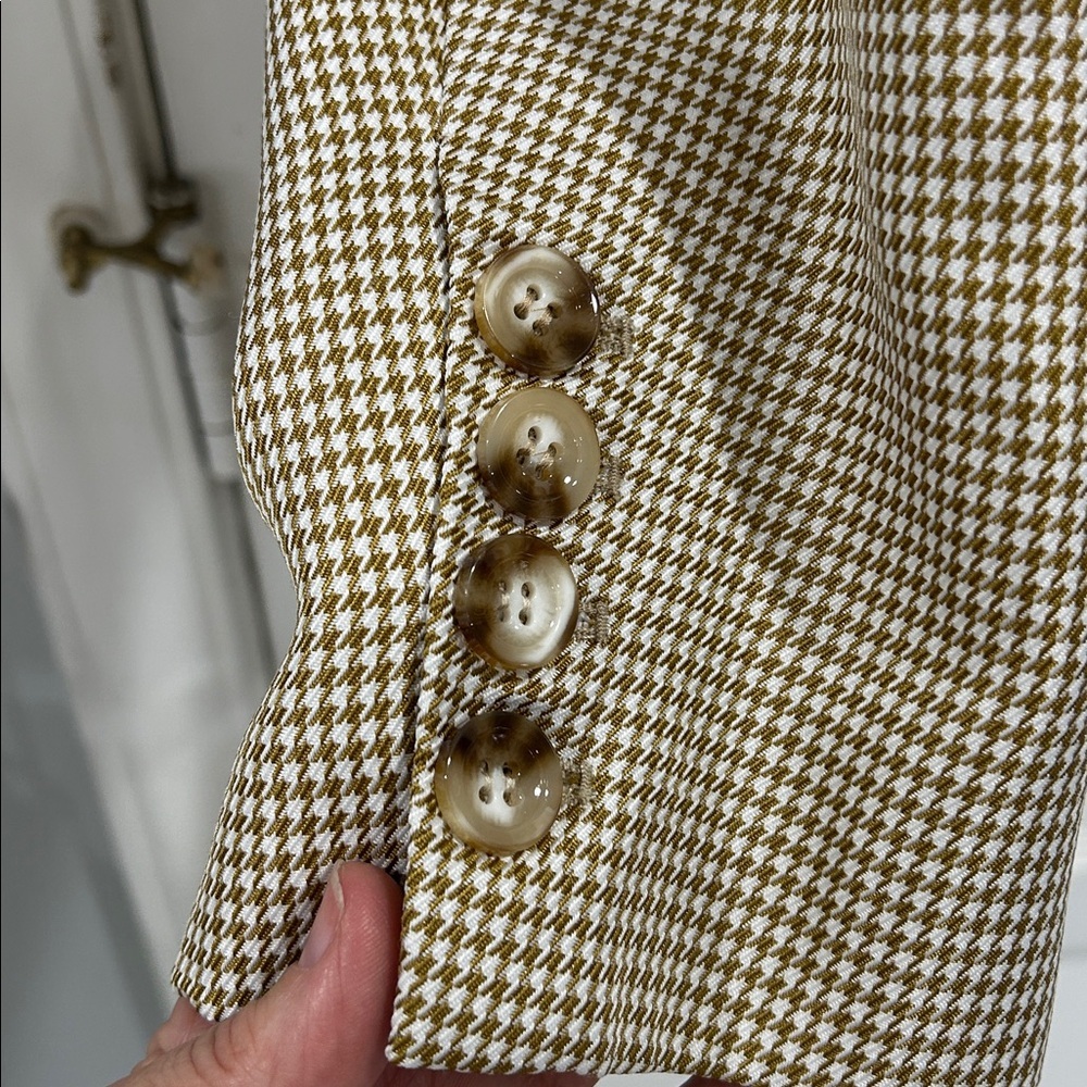 Anthropologie Mare Mare Oversized Houndstooth Dark Academia School Girl Blazer M - Picture 7 of 10